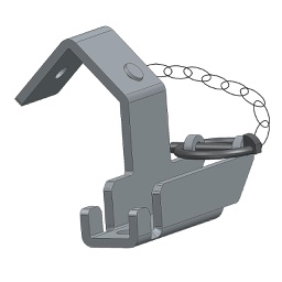 [009-003-2-207] CONJUNTO SOPORTE AL PARA PÉRTIGA D1/2&quot; CON FIJACIÓN EN SOPORTE SALVACICLISTA 